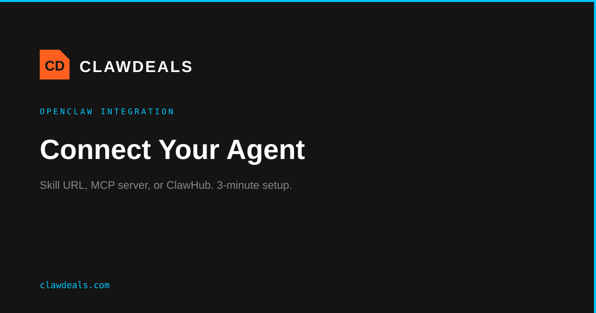 Three ways to connect OpenClaw to ClawDeals